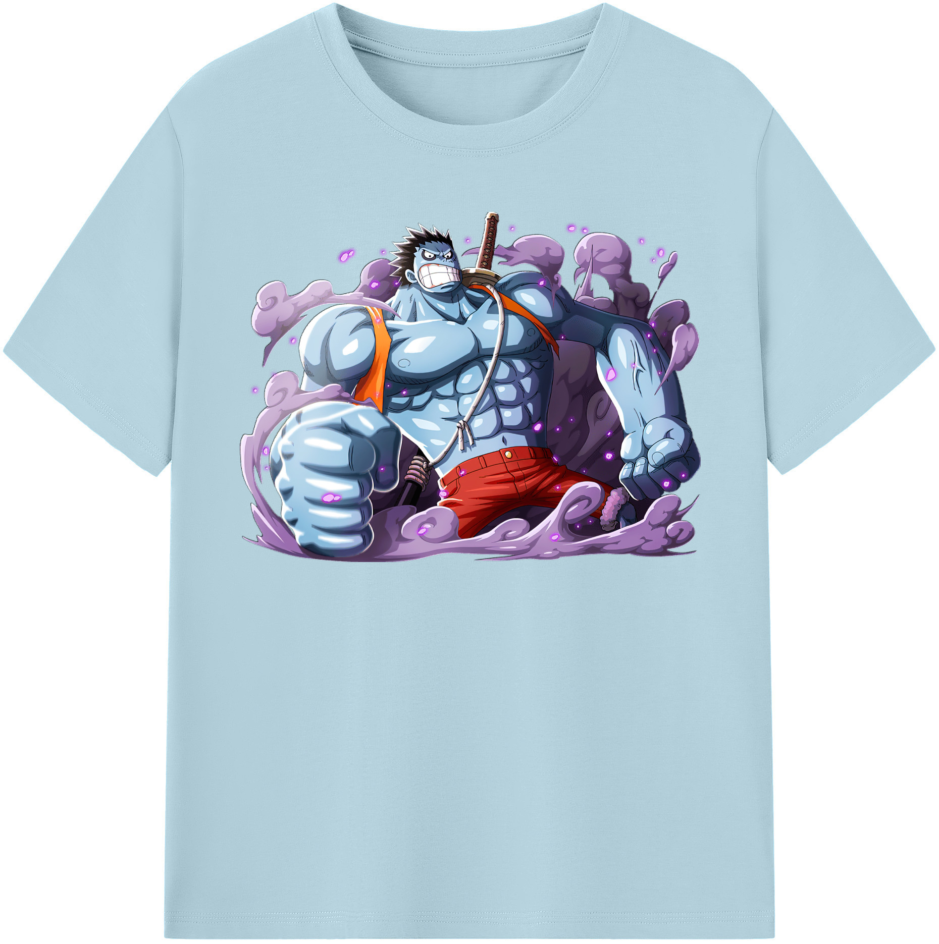 ワンピース モンキー・D・ルフィ ONE PIECE Monkey D. Luffy 綿100％半袖Tシャツ（フロントプリント）